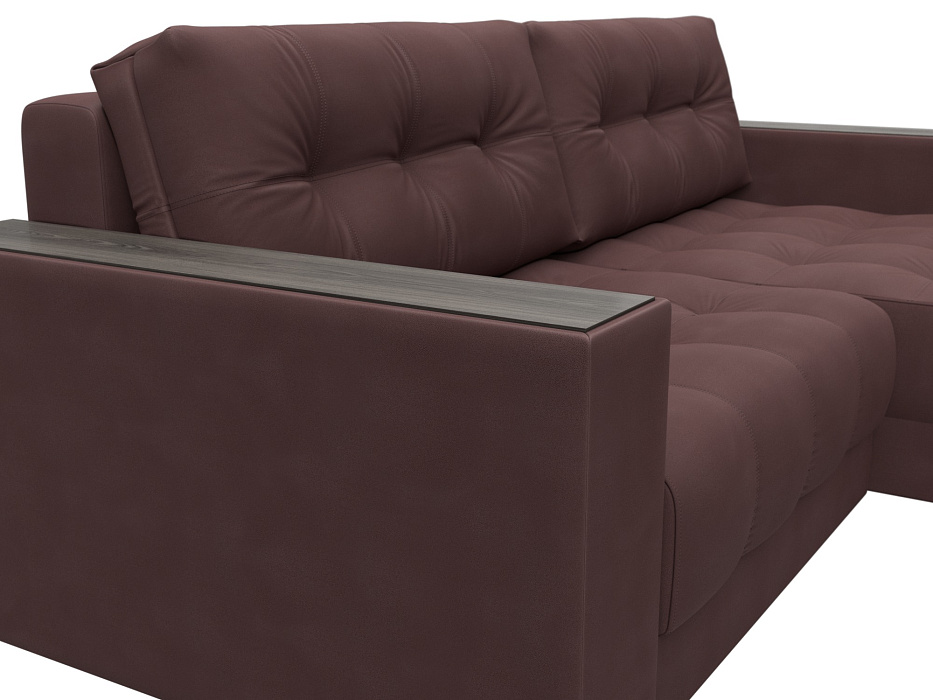 Диван угловой с декором Лига-049 НПБ (joly 09 бордовый) Диван угловой с декором Лига-049 НПБ (joly 09 бордовый)