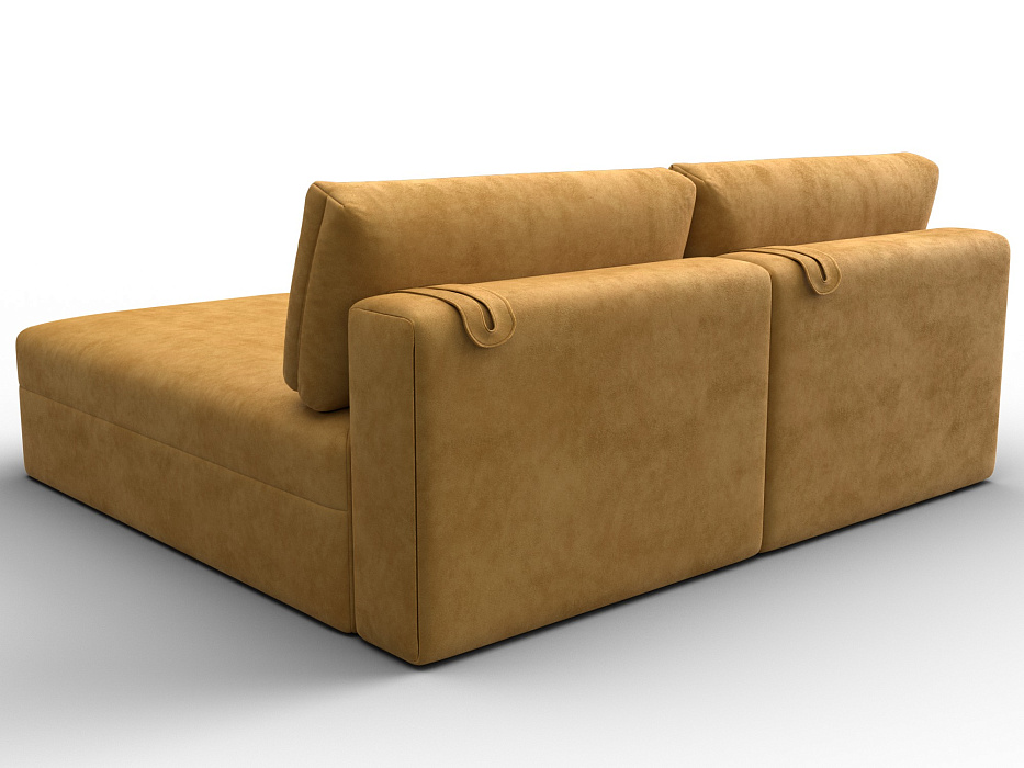 Диван угловой модульный Лига-060 НПБ угол универсальный (brut 10 желтый)