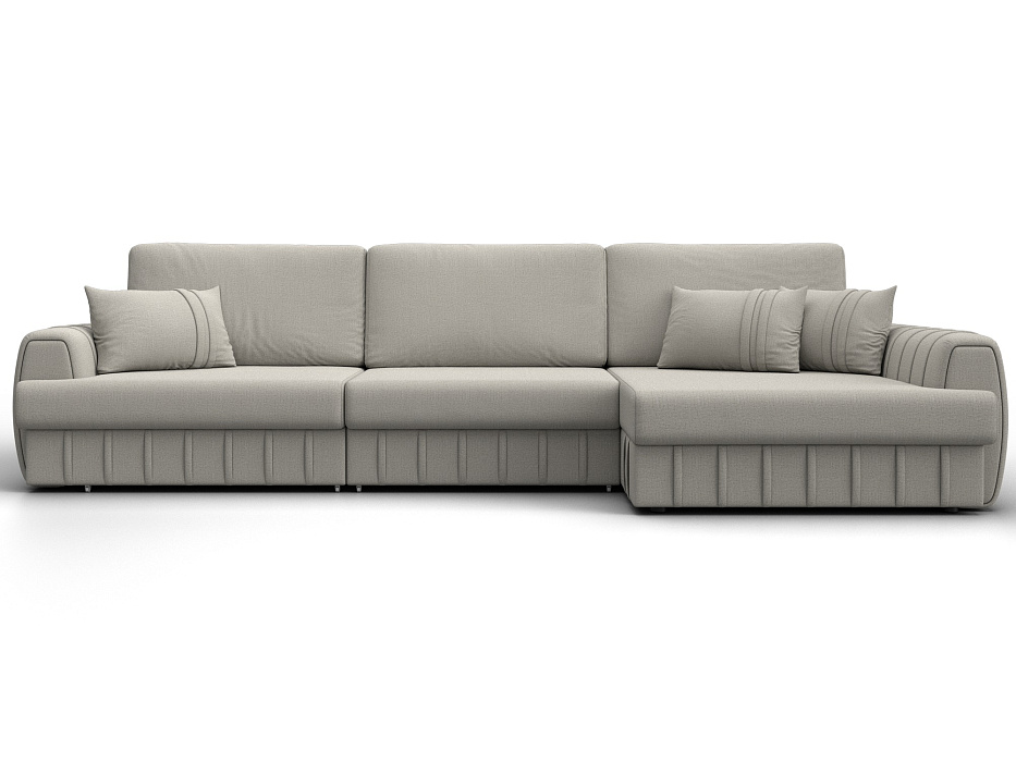 Диван угловой Лига-057 НПБ Лонг угол правый (амур 02 бежевый)