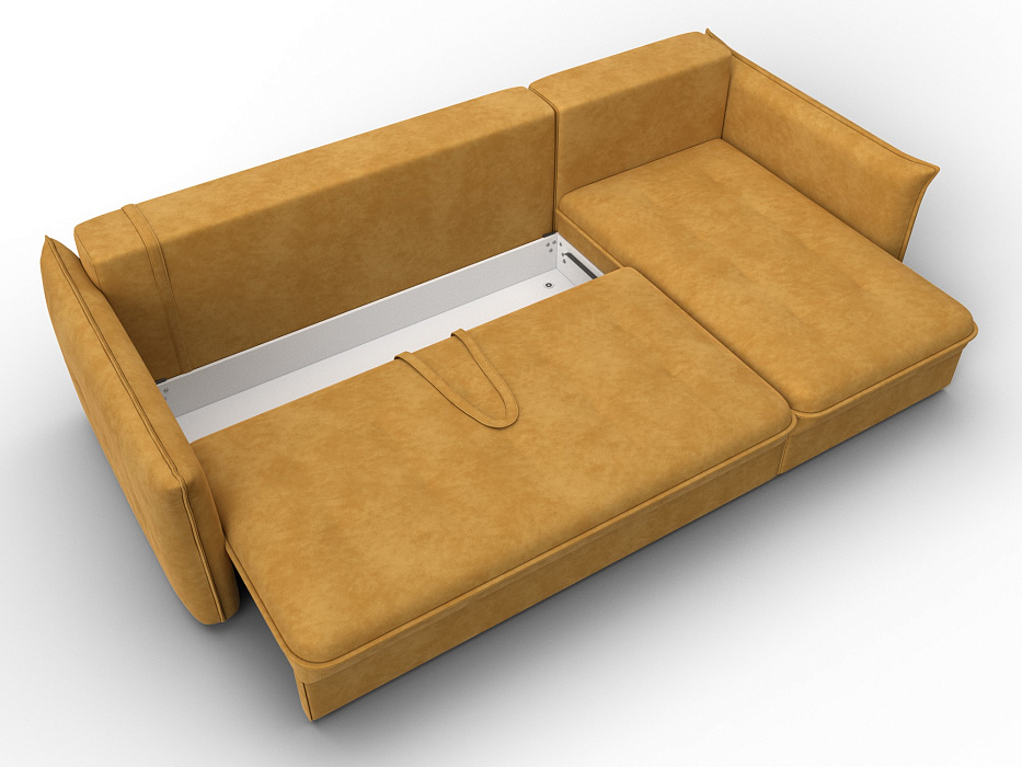 Диван угловой Лига-100 НПБ угол универсальный (brut 10 желтый)