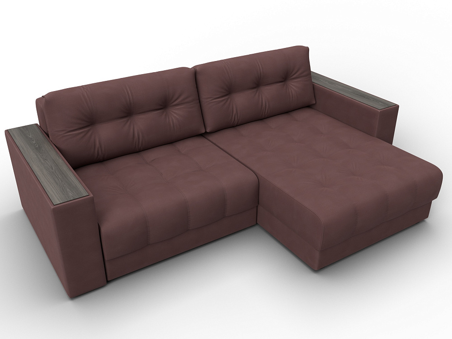 Диван угловой с декором Лига-049 НПБ (joly 09 бордовый)
