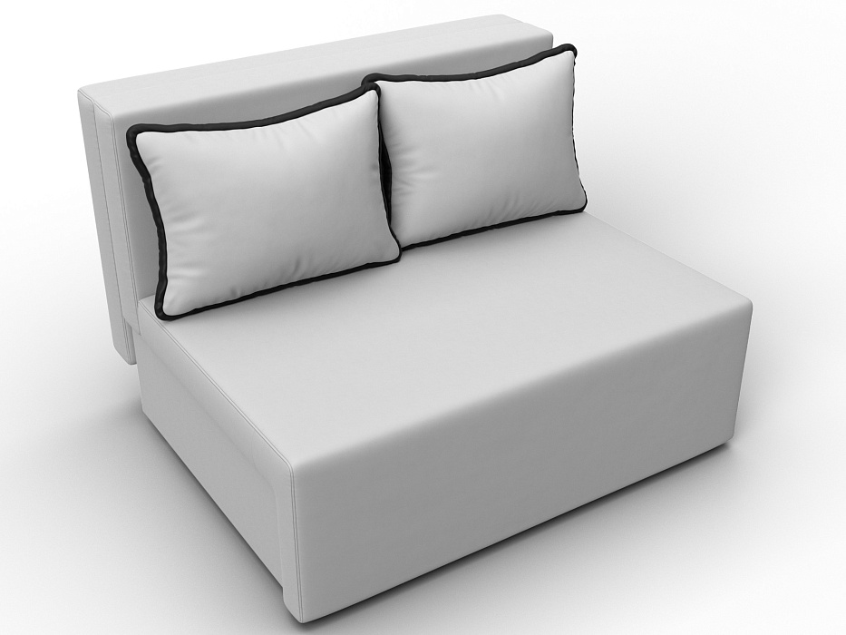 Диван прямой Лагуна (белый;черный)