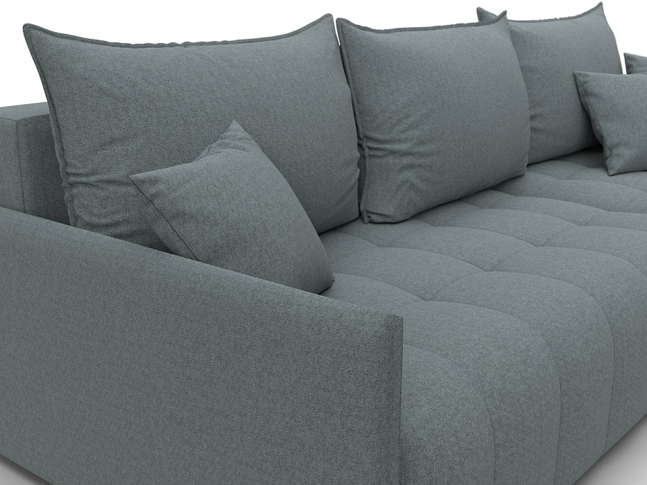 Диван угловой Лига-054 НПБ угол универсальный (амур 07 серый)