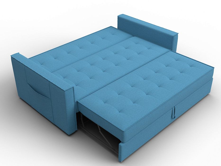 Диван прямой Лига-104 (160) (амур 10 голубой)