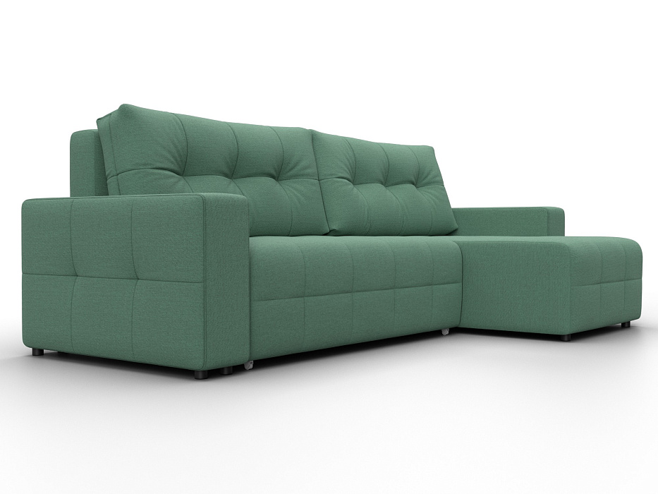 Диван угловой Лига-122 угол универсальный (амур 11 зеленый)