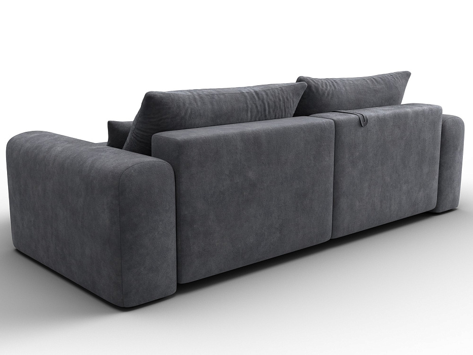 Диван угловой Лига-056 НПБ угол универсальный (brut 16 темно-серый)