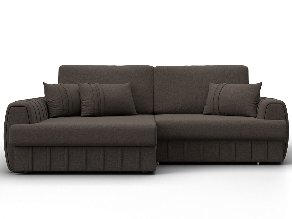 Диван угловой Лига-057 НПБ угол левый (амур 05 коричневый)