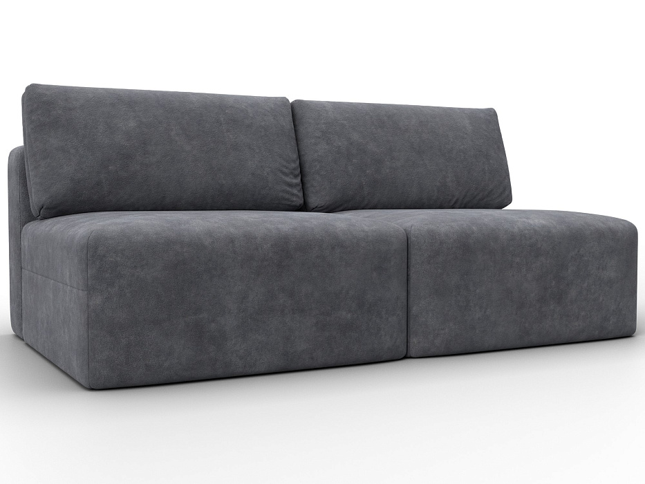 Диван прямой модульный Лига-060 НПБ (brut 16 темно-серый)