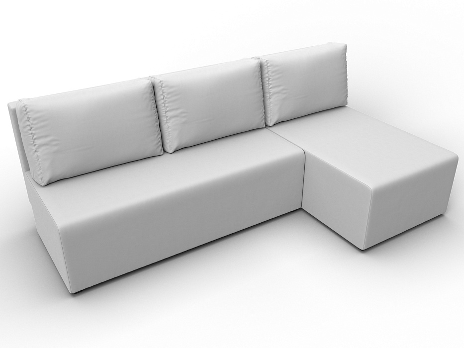 Диван угловой Поло правый угол (белый)