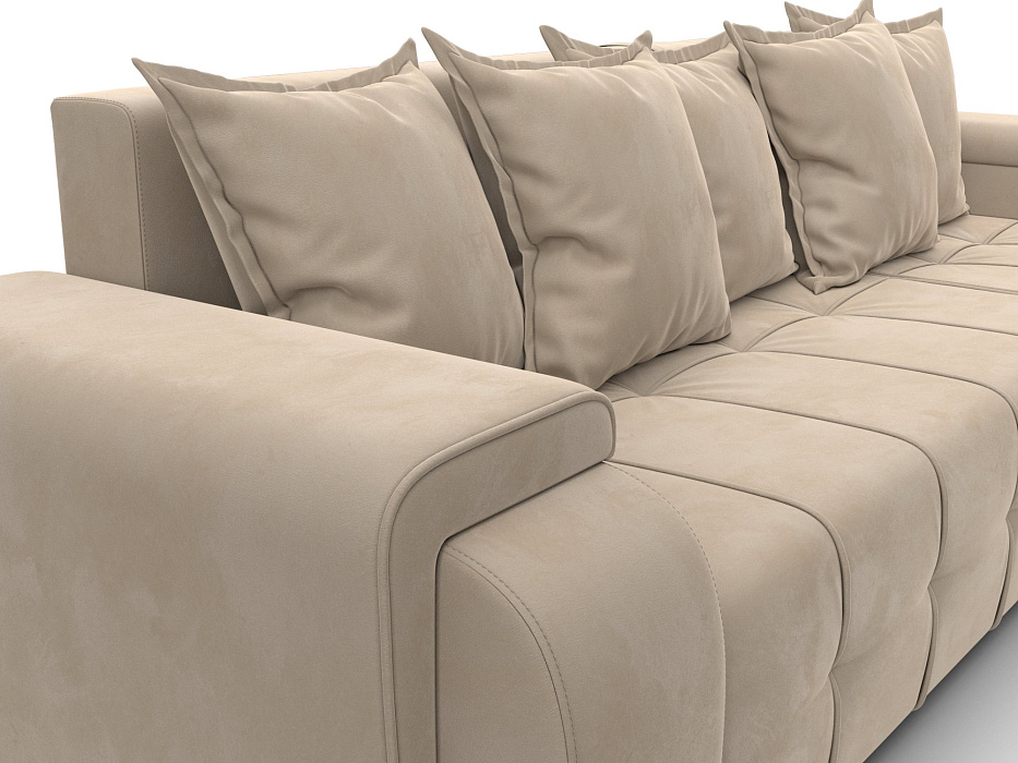 Диван угловой Лига-121 правый угол (seven 729 бежевый)