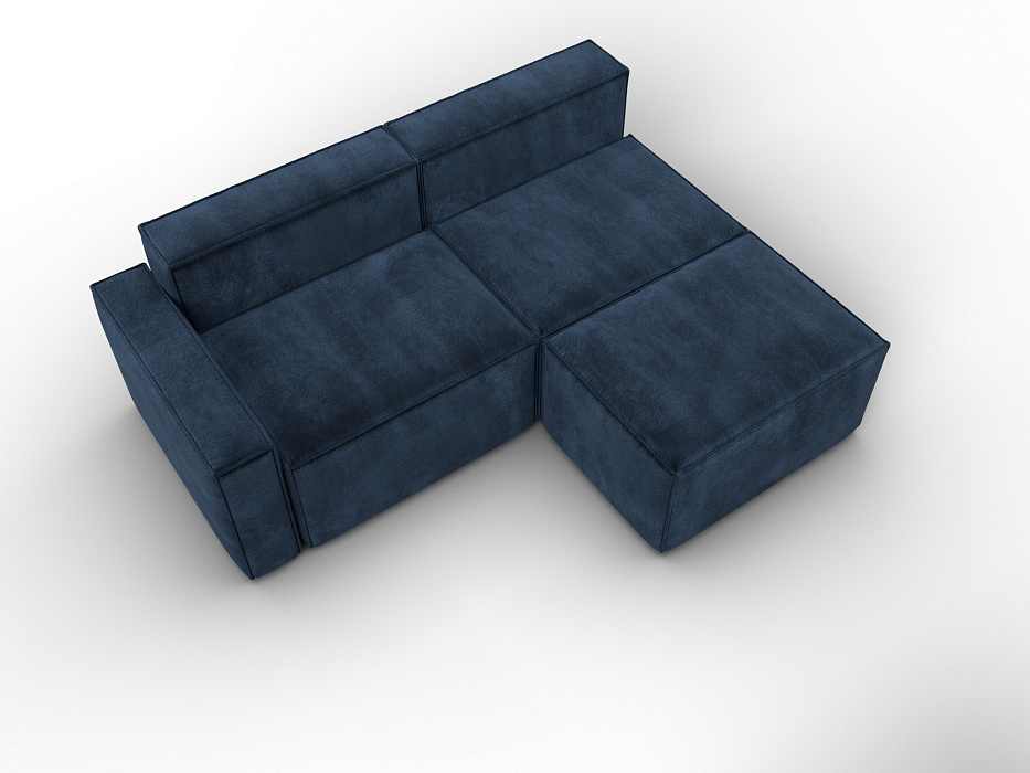 Диван угловой модульный Лига-063 угол левый (tower 13 синий)
