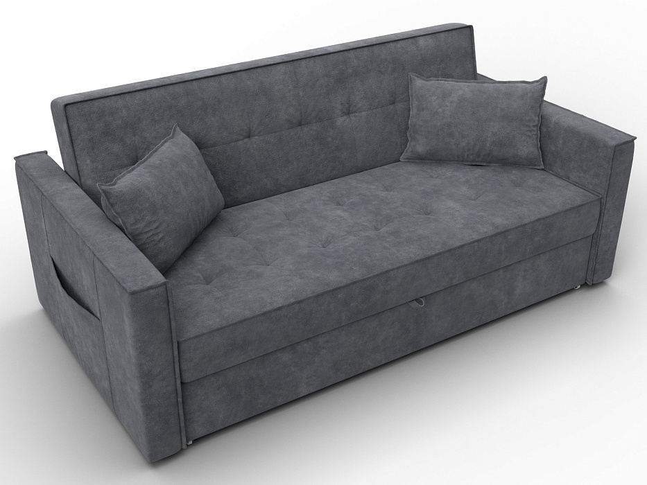 Диван прямой Лига-104 (160) (brut 16 темно-серый)
