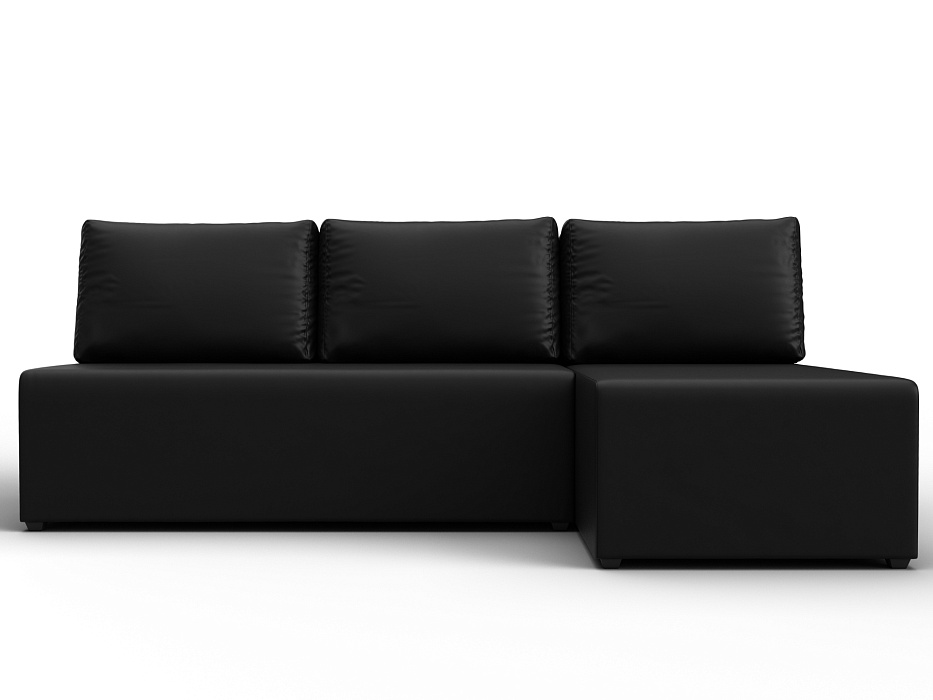 Диван угловой Поло правый угол (черный)