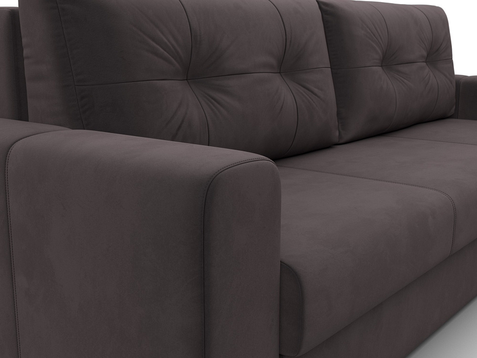 Диван прямой Лига-031 (коричневый)