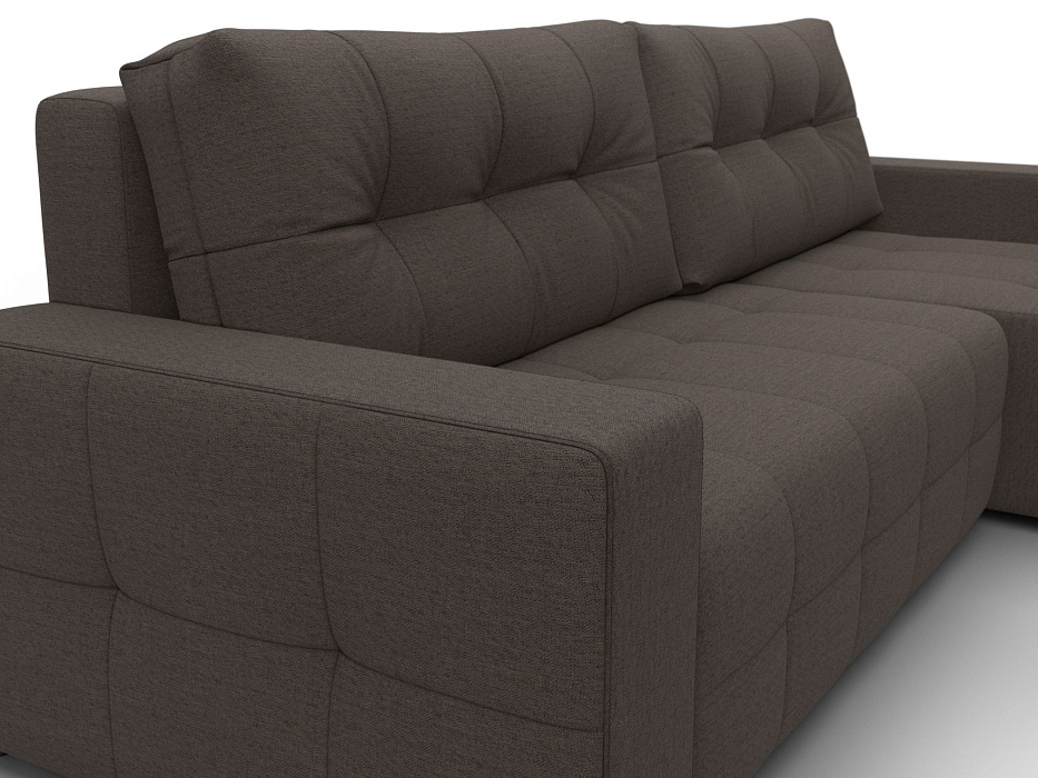 Диван угловой Лига-122 угол универсальный (амур 05 коричневый)