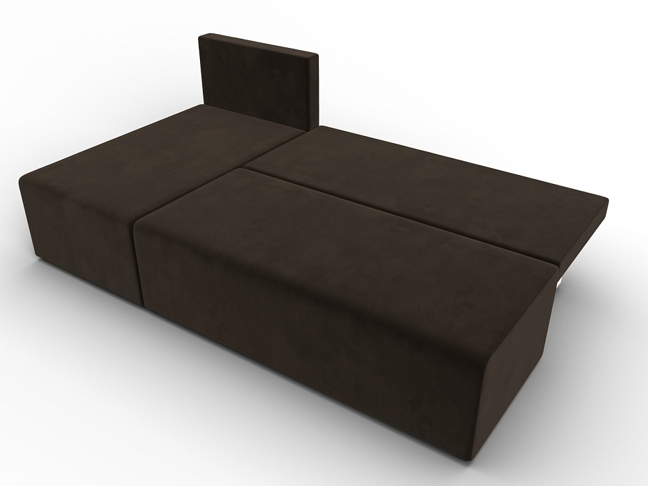 Диван угловой Поло левый угол (коричневый)