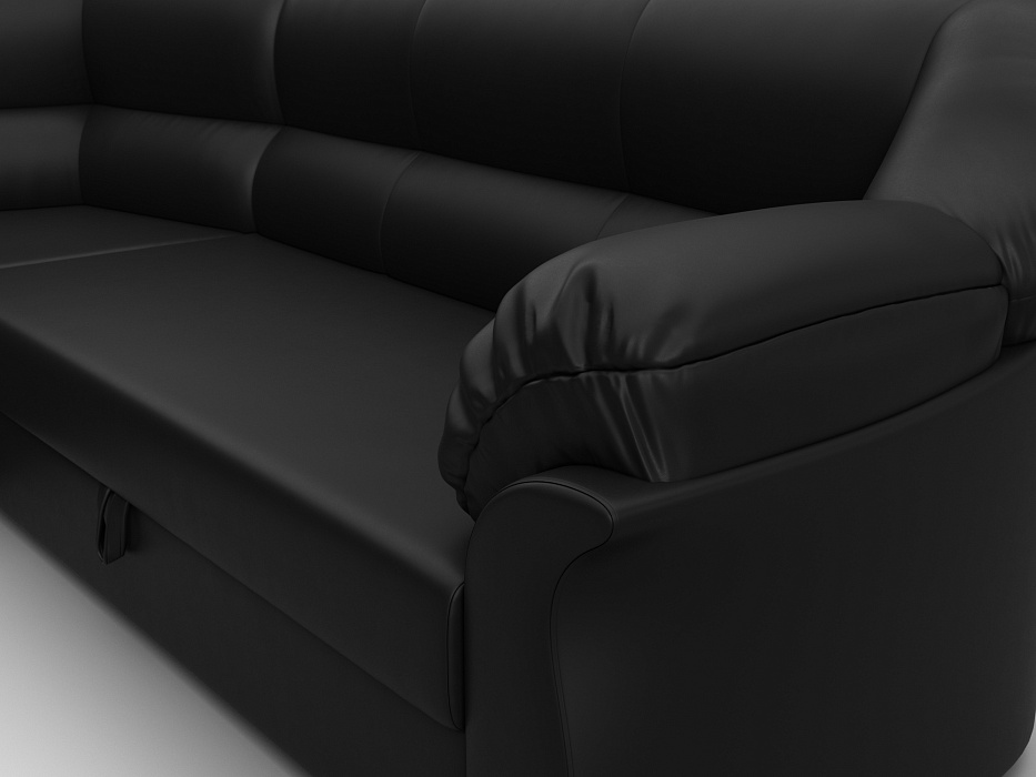Диван угловой Карнелла левый угол (черный)