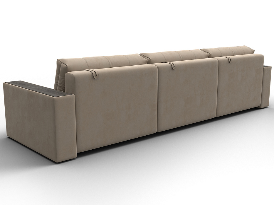 Диван прямой с декором Лига-049 НПБ Лонг (seven 729 бежевый)