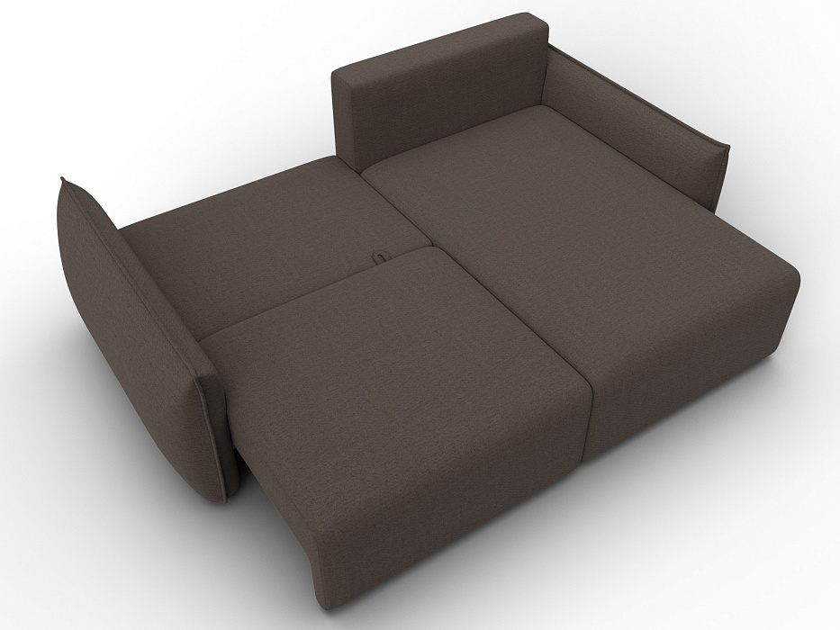 Диван угловой Лига-051 НПБ угол универсальный (амур 05 коричневый)