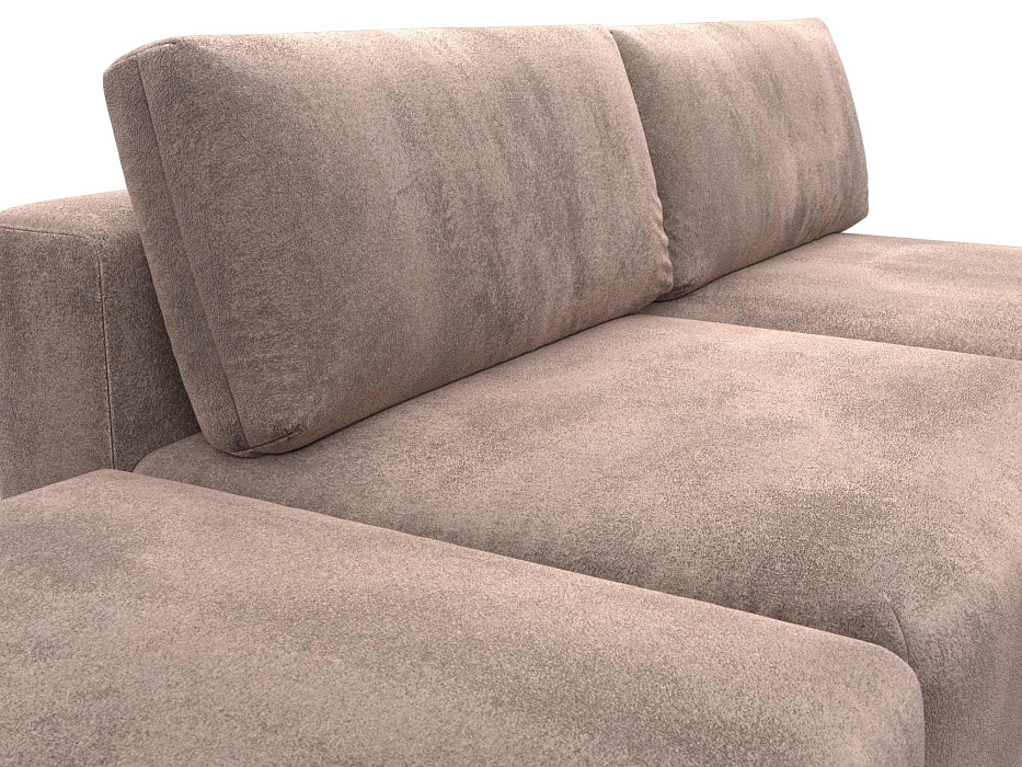 Диван угловой модульный с пуфом Лига-060 НПБ угол универсальный (tower 05 бежевый)