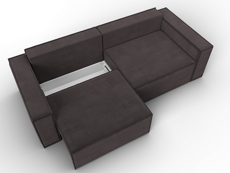 Диван прямой Куба (коричневый)