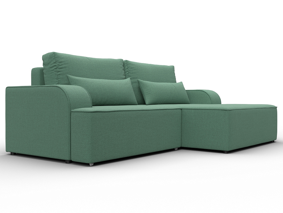 Диван угловой Лига-120 угол правый (амур 11 зеленый)