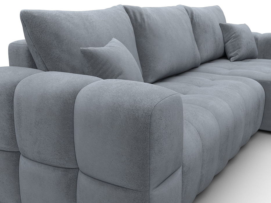 Диван угловой Лига-110 НПБ угол универсальный (tower 10 серый)