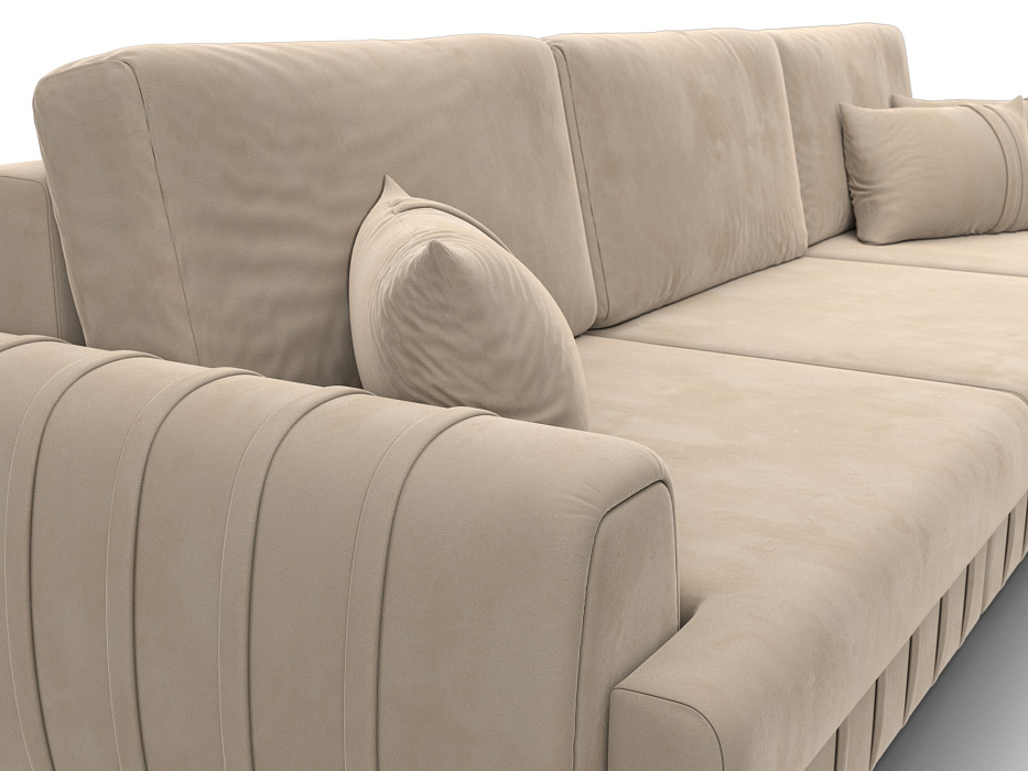 Диван прямой Лига-057 НПБ Лонг (seven 729 бежевый)