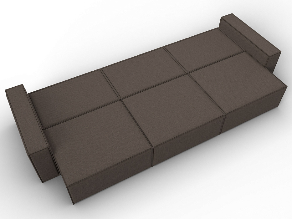 Диван прямой Куба лонг (амур 05 коричневый)