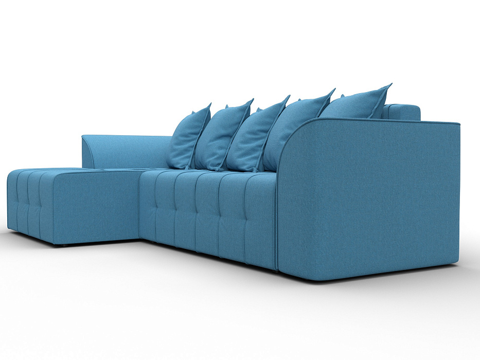 Диван угловой Лига-113 угол левый (амур 10 голубой)