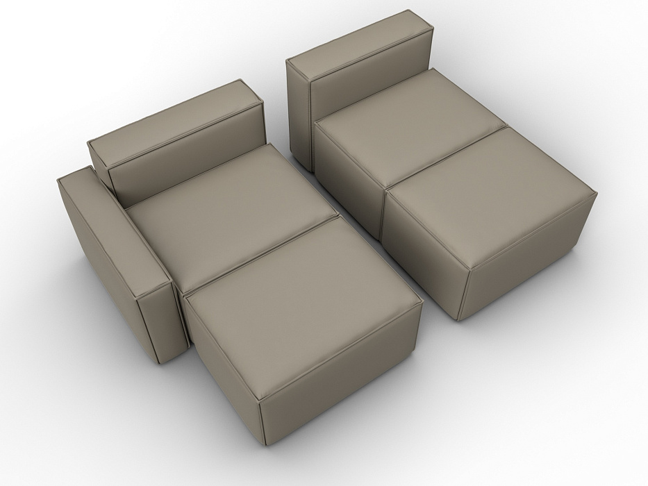 Диван угловой модульный Лига-063 угол левый (grifon 04 бежевый)