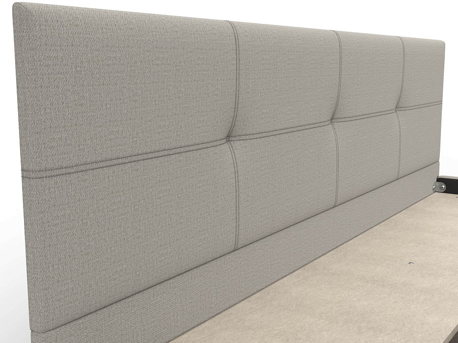 Кровать двухспальная Лига-127 (160) (амур 02 бежевый)