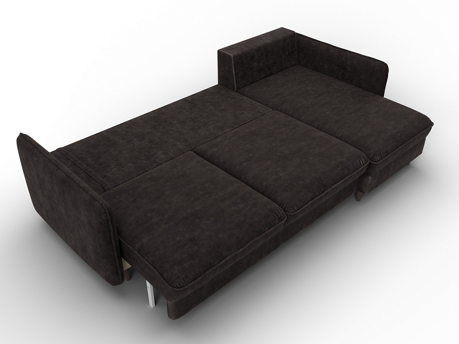 Диван угловой Лига-064 НПБ угол универсальный (brut 17 коричневый)