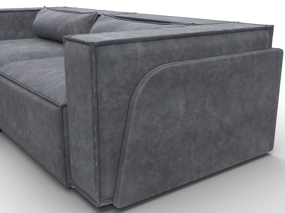 Диван угловой Лига-061 угол левый (brut 16 темно-серый)