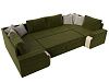 П-образный диван Николь (зеленый\бежевый\бежевый цвет)