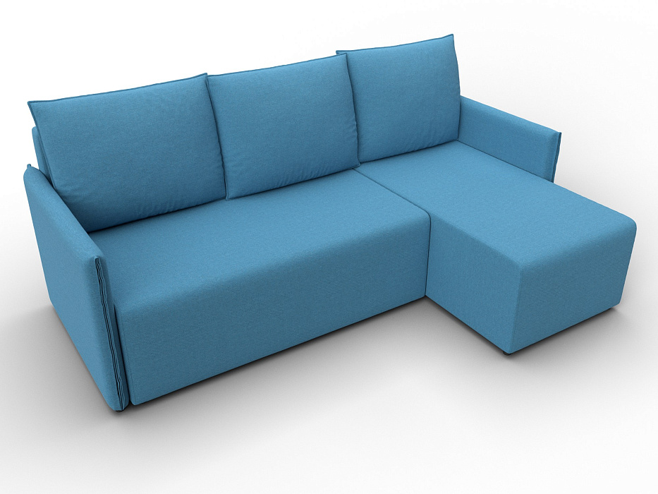 Диван угловой Лига-124 угол универсальный (амур 10 голубой)