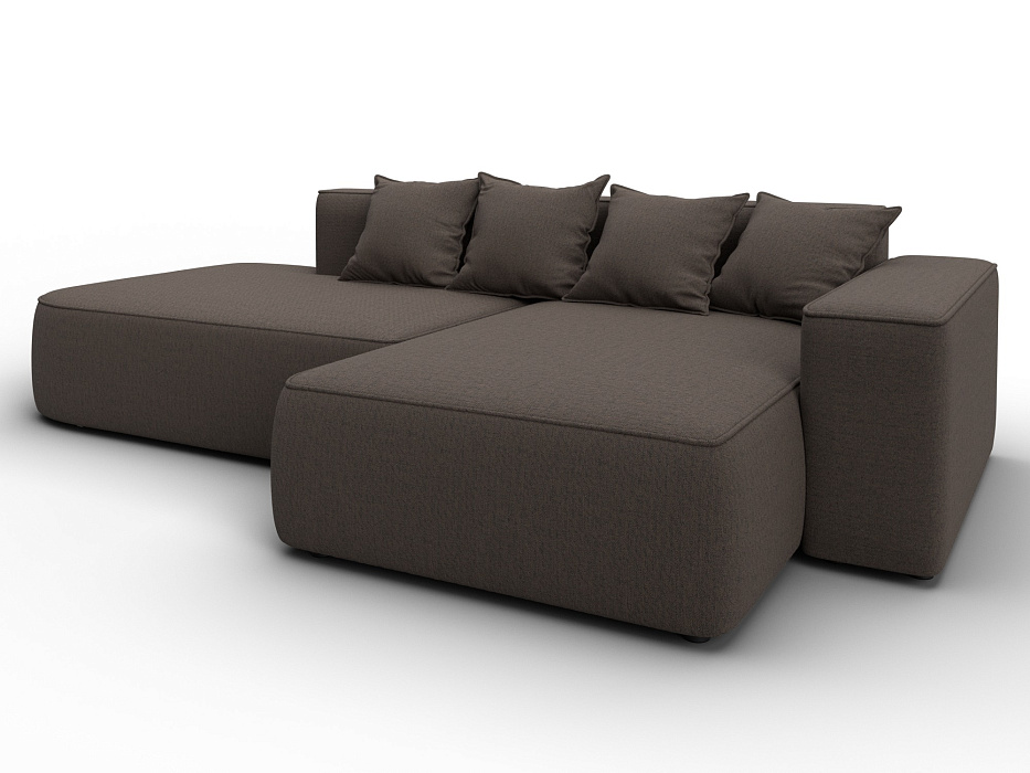 Диван угловой Лига-065 угол правый (амур 05 коричневый)