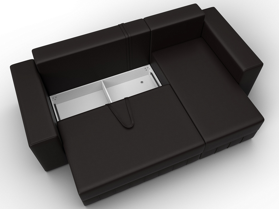 Диван угловой Лига-076 угол универсальный (grifon 12 коричневый)