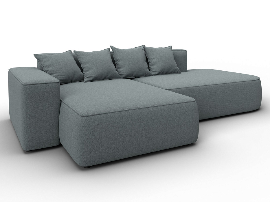 Диван угловой Лига-065 угол левый (амур 07 серый)