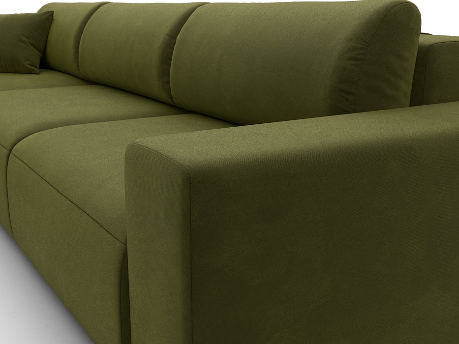 Диван угловой Лига-036 НПБ Классик Лонг левый угол (зеленый)