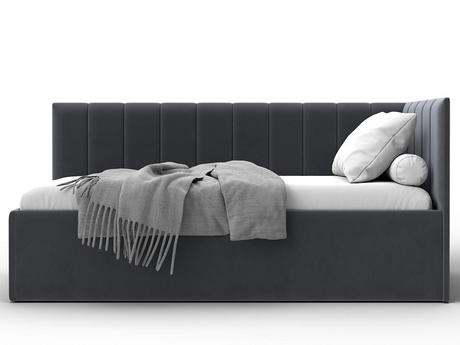 Кровать односпальная Лига-128 (90) (seven 17 серый)