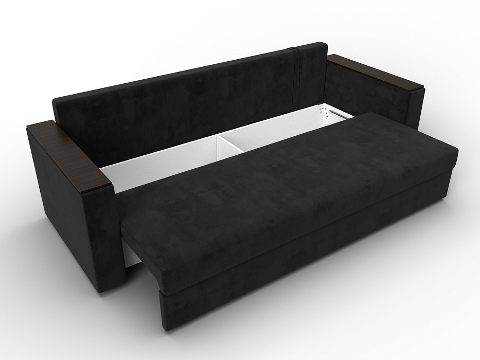 Диван прямой Атланта без стола (seven 35 черный)