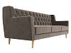 Прямой диван Брайтон 3 Люкс (коричневый)