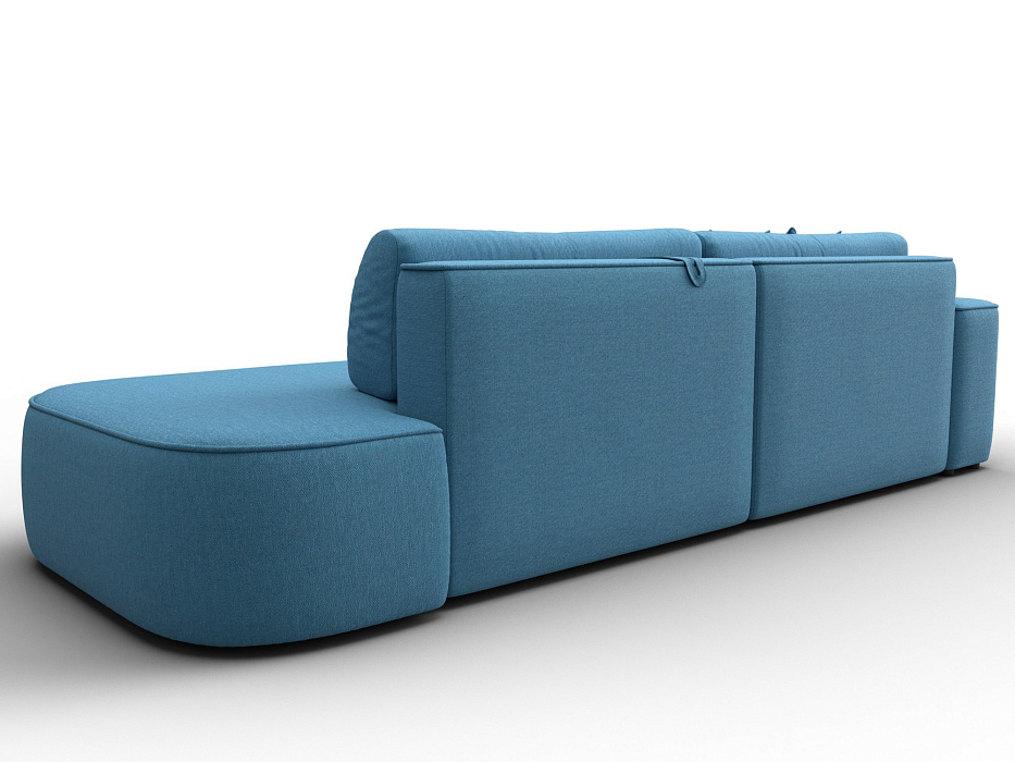 Диван угловой Лига-065 БП угол левый (амур 10 голубой)