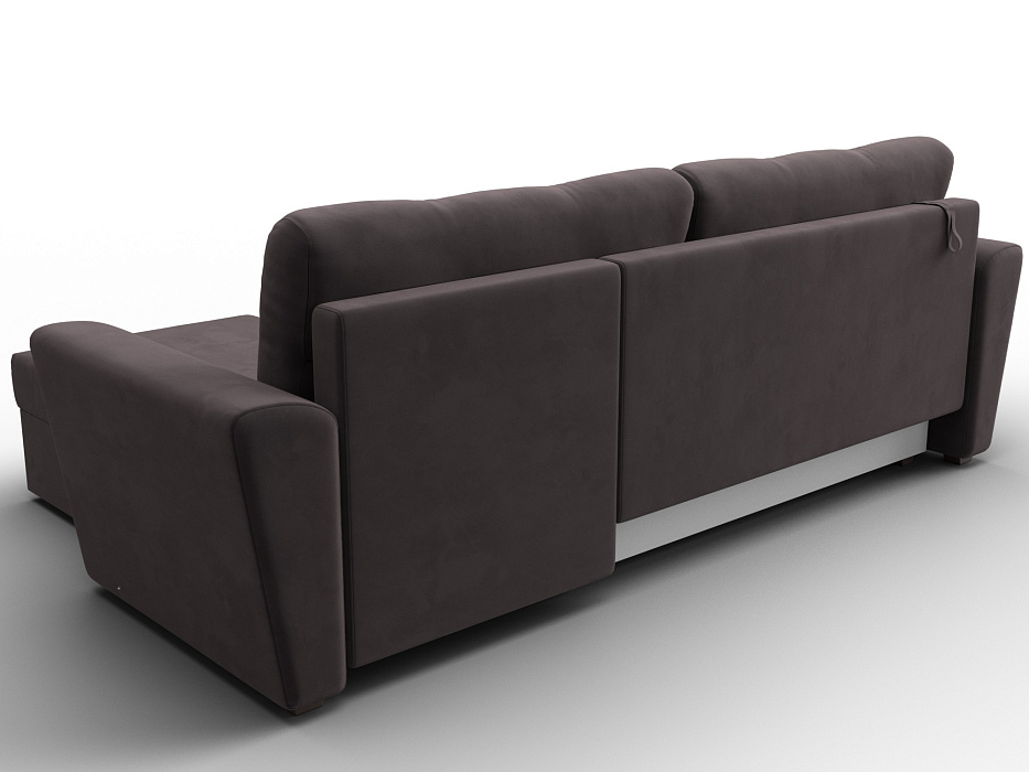 Диван угловой Амстердам Лайт правый угол (seven 727 коричневый)