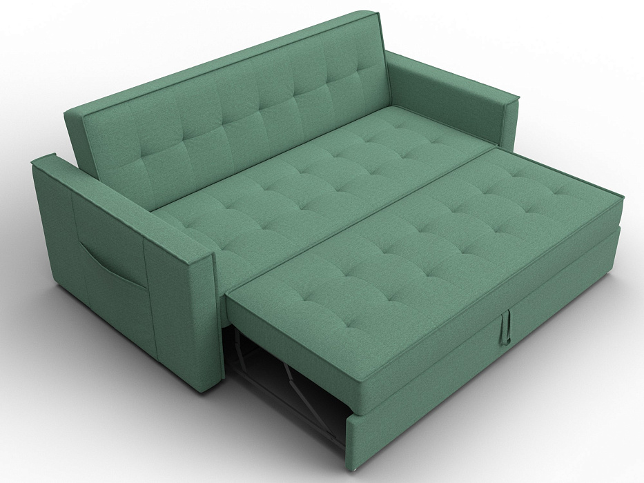 Диван прямой Лига-104 (160) (амур 11 зеленый)