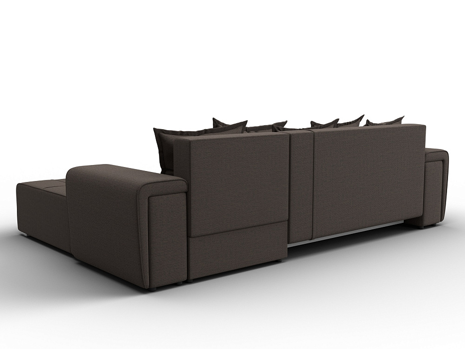 Диван угловой Лига-121 правый угол (амур 05 коричневый)