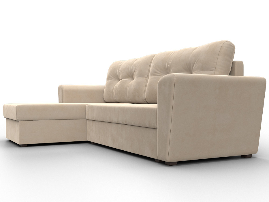 Диван угловой Амстердам Лайт левый угол (seven 729 бежевый)