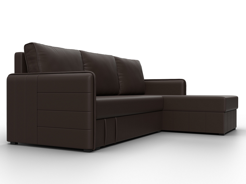 Диван угловой Слим угол универсальный (коричневый)