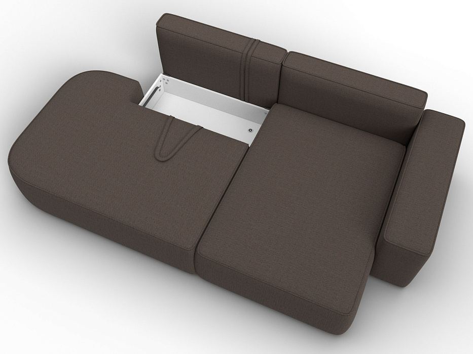 Диван угловой Лига-065 угол правый (амур 05 коричневый)